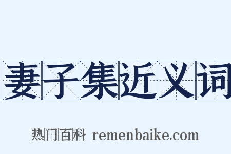 妻子集近义词是什么意思的图片